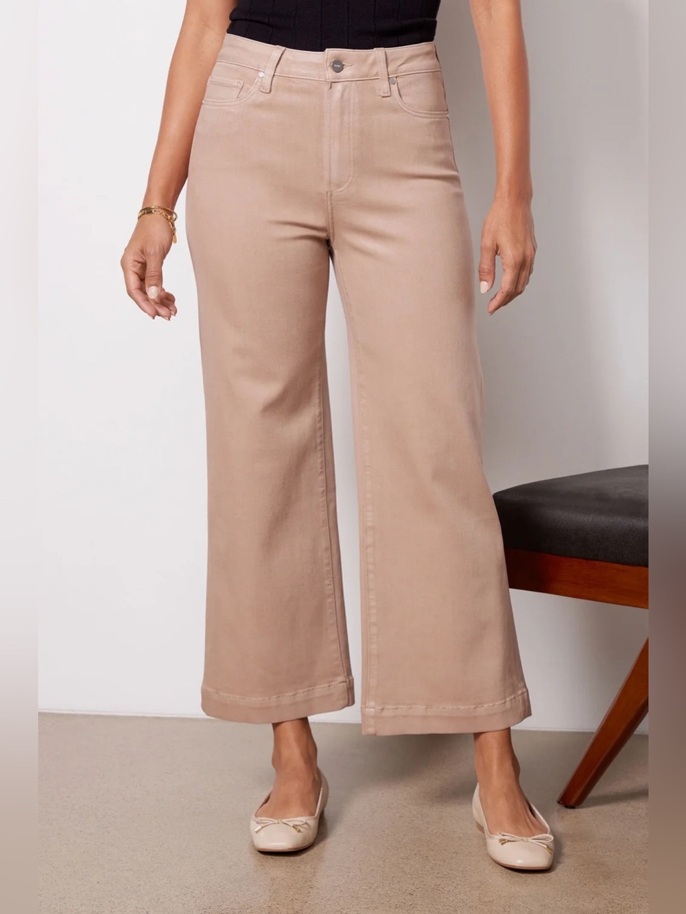 Paige Womens 26 Coated Anessa Jeans in Frenchlatte
